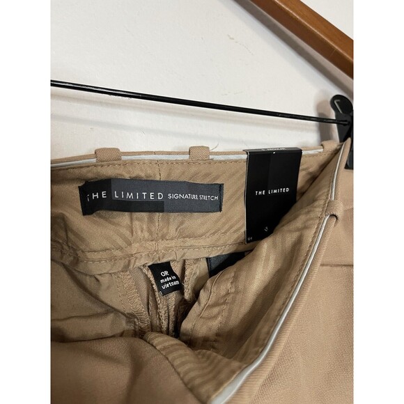 The Limited Womens Pants 0R Bootcut Flat Front Low Rise Stretch Khaki NWT - Picture 6 of 10